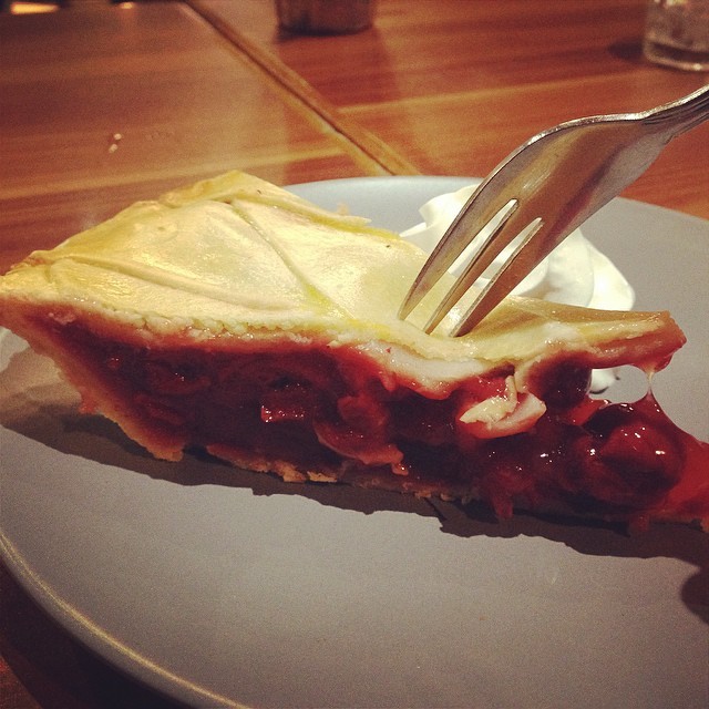 Or maybe some cherry pie? Serious pie craving tonight. #pie #dessert #foodie #foodtrips (at Π Breakfast and Pies)