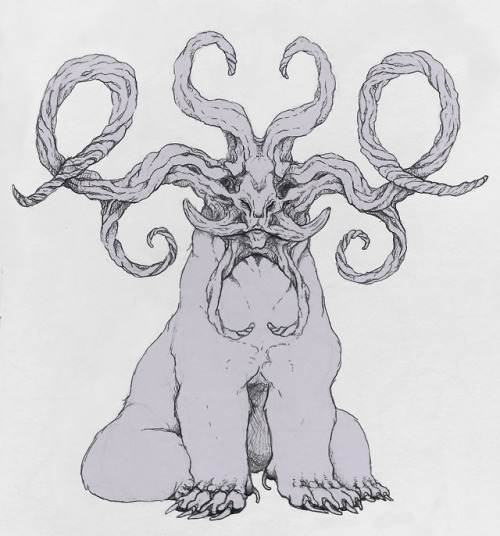 Note to self: avoid drawing detailed symmetrical horns in the future.