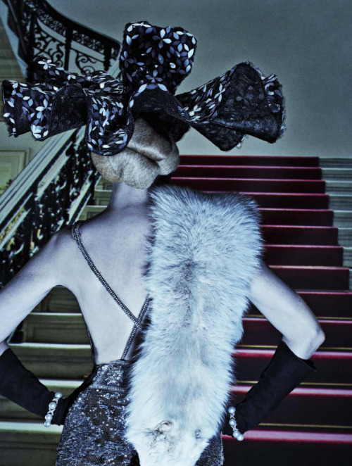 Lara Stone and Molly Blair by Steven Klein for Vogue Italia January 2015