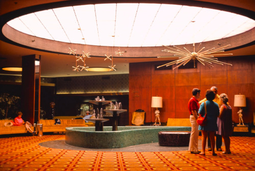 deadmotelsusa:Lobbies of Catskill Resorts along the Borscht Belt, 1960′s - 1970′sFrom top to bottom: