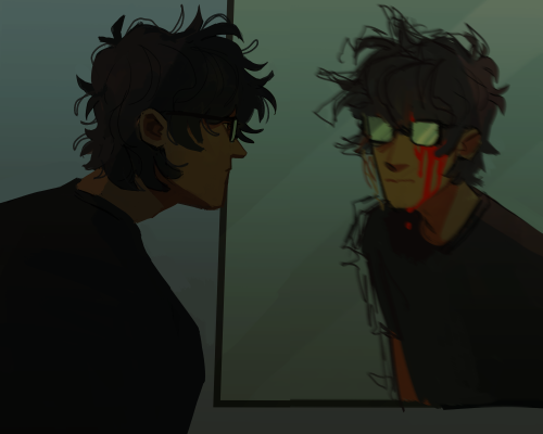 uploading all my persona twitter art again :) shuake (and Akira) angst, shuake symbolism and shuake 