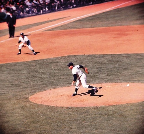 randombaseball:Whitey Ford at old Yankee Stadium.Whitey Ford1928 - 2020