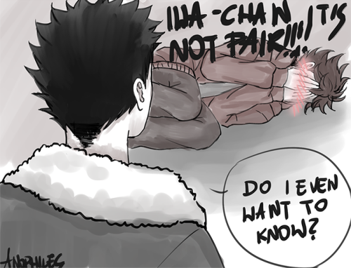 anophiles:  Not today, Oikawa, not today.  ~my iwaoi doujinshi~ 