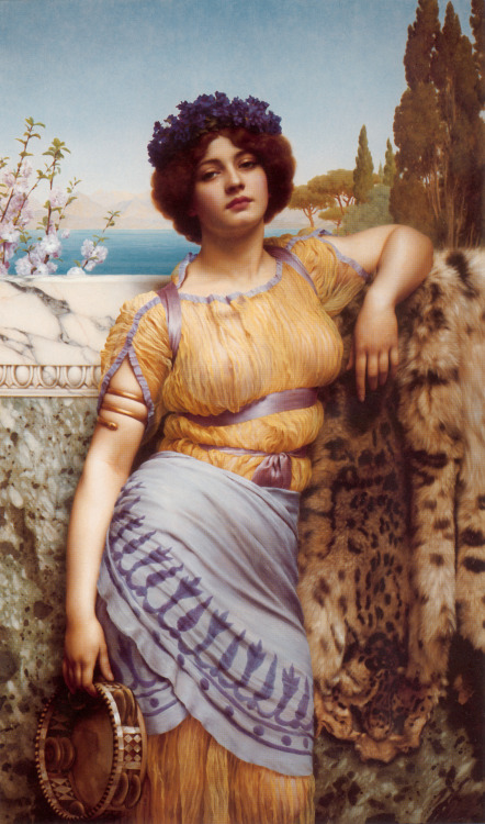 Ionian Dancing Girl (1902). John William Godward (English, Neoclassicism, 1861-1922). Oil on canvas.