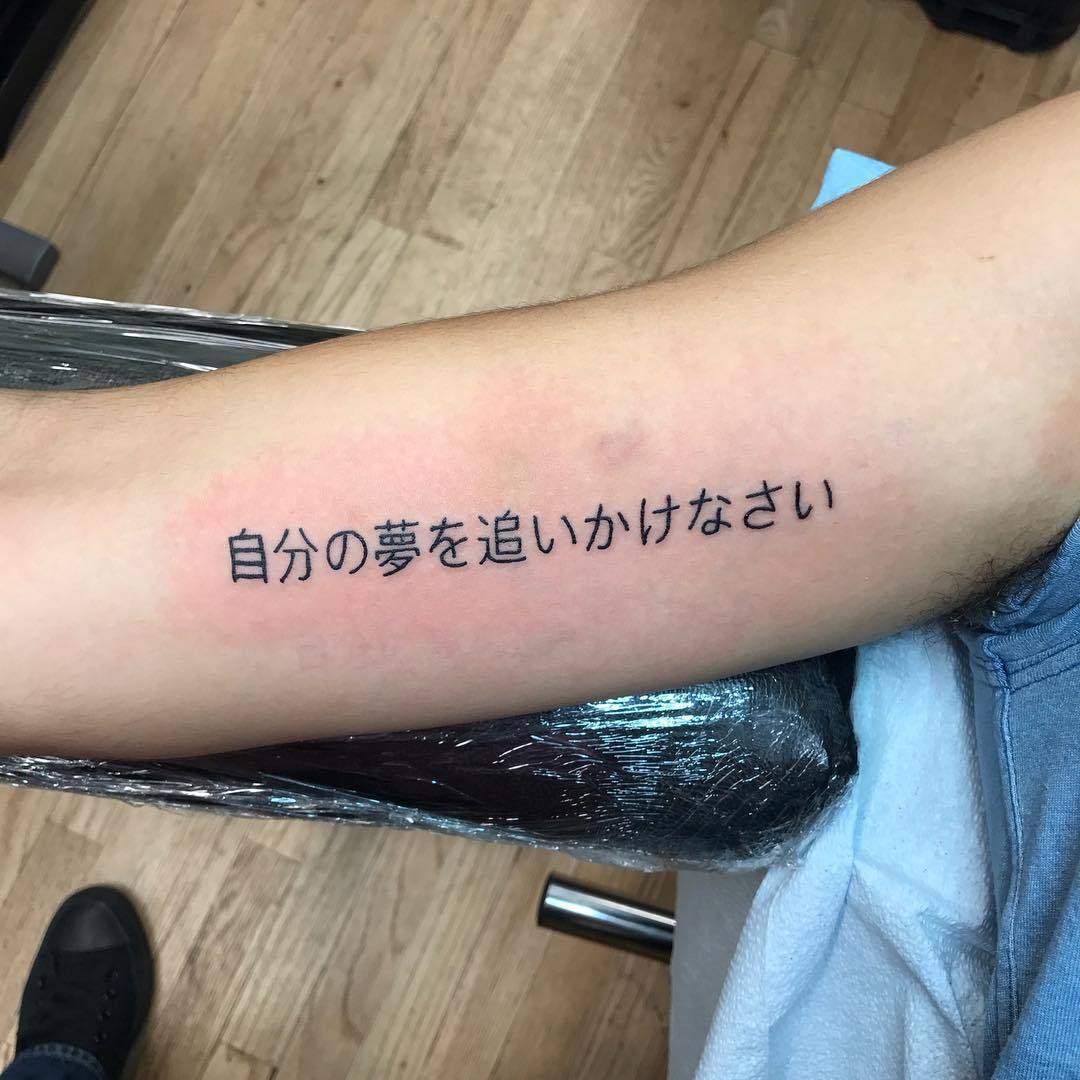 Japanese tattoo Kanji