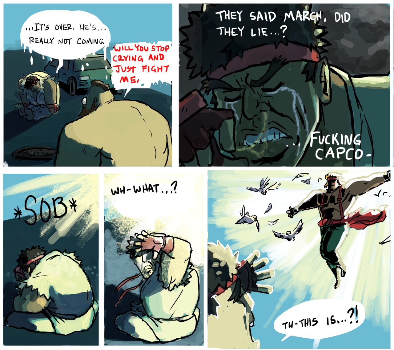 dreaminerryday:  To celebrate the March update, I made another SFV comic.