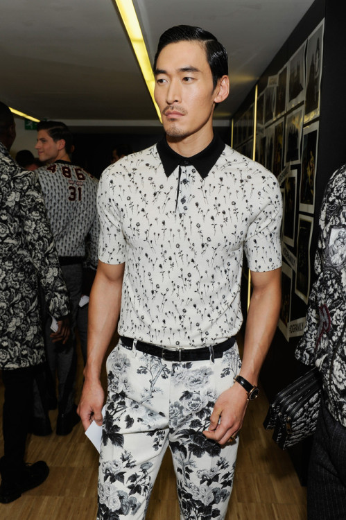 theasianmalemodel:Jino Chun for Dolce and Gabbana FW15 (Backstage) | Milan Fashion Week