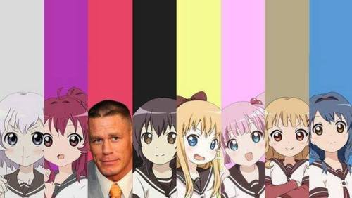 yuru yuri and john cena (I didn’t make this) 