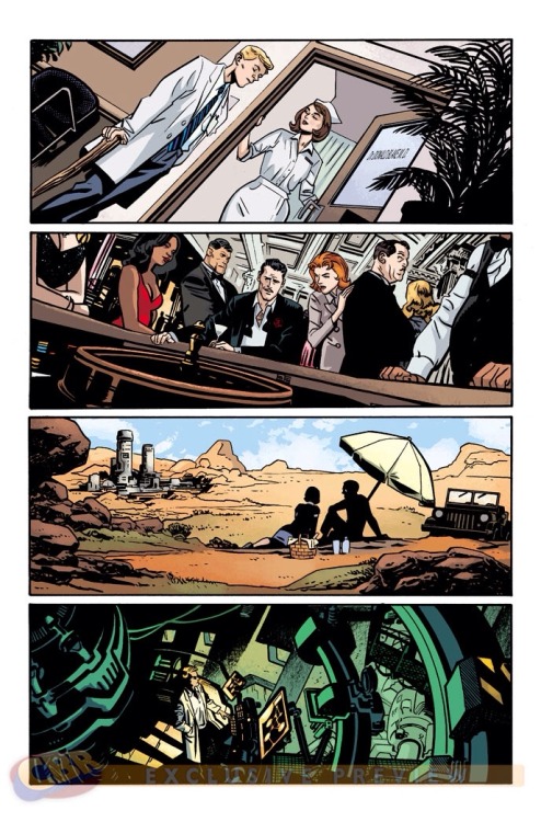chrissamnee:  Two pages from the Marvel 75th Special that jordiecolorsthings and did with James Robi