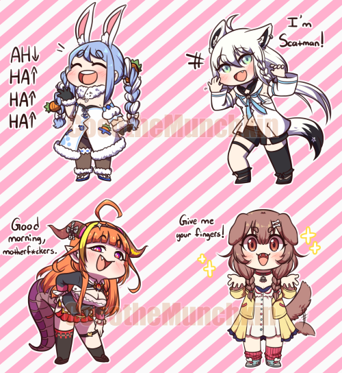 cocothemunchkin:I drew some hololive cuties~