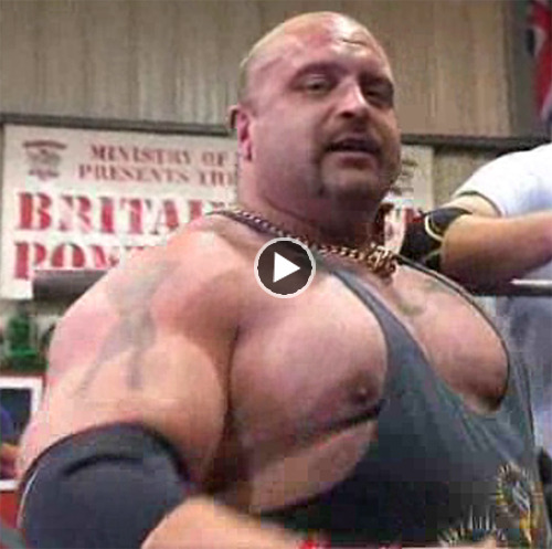 Thick Powerbrute flexes and trains his boulder shoulders [video link]