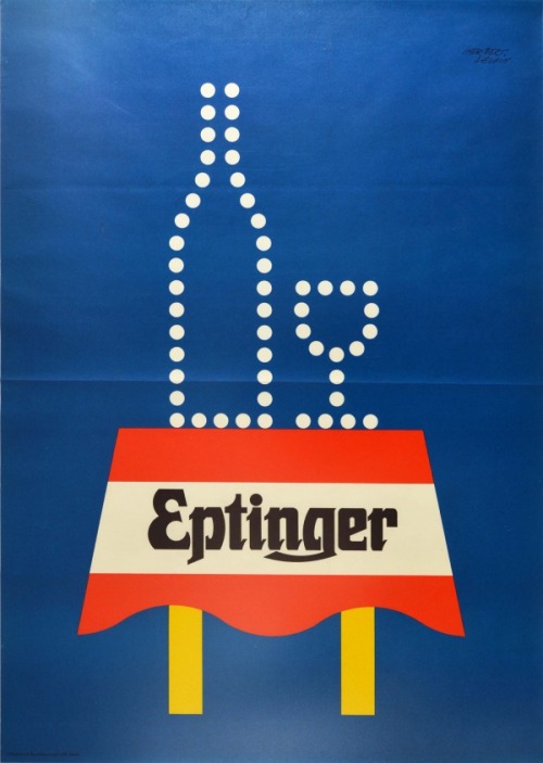 Advertisement for Eptinger mineral water (c. 1960). Artwork by Herbert Leupin.