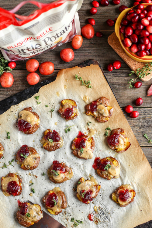 Vegan Thanksgiving-Style Smashed Potatoes - ilovevegan.comCrispy smashed Creamer potatoes topped wit