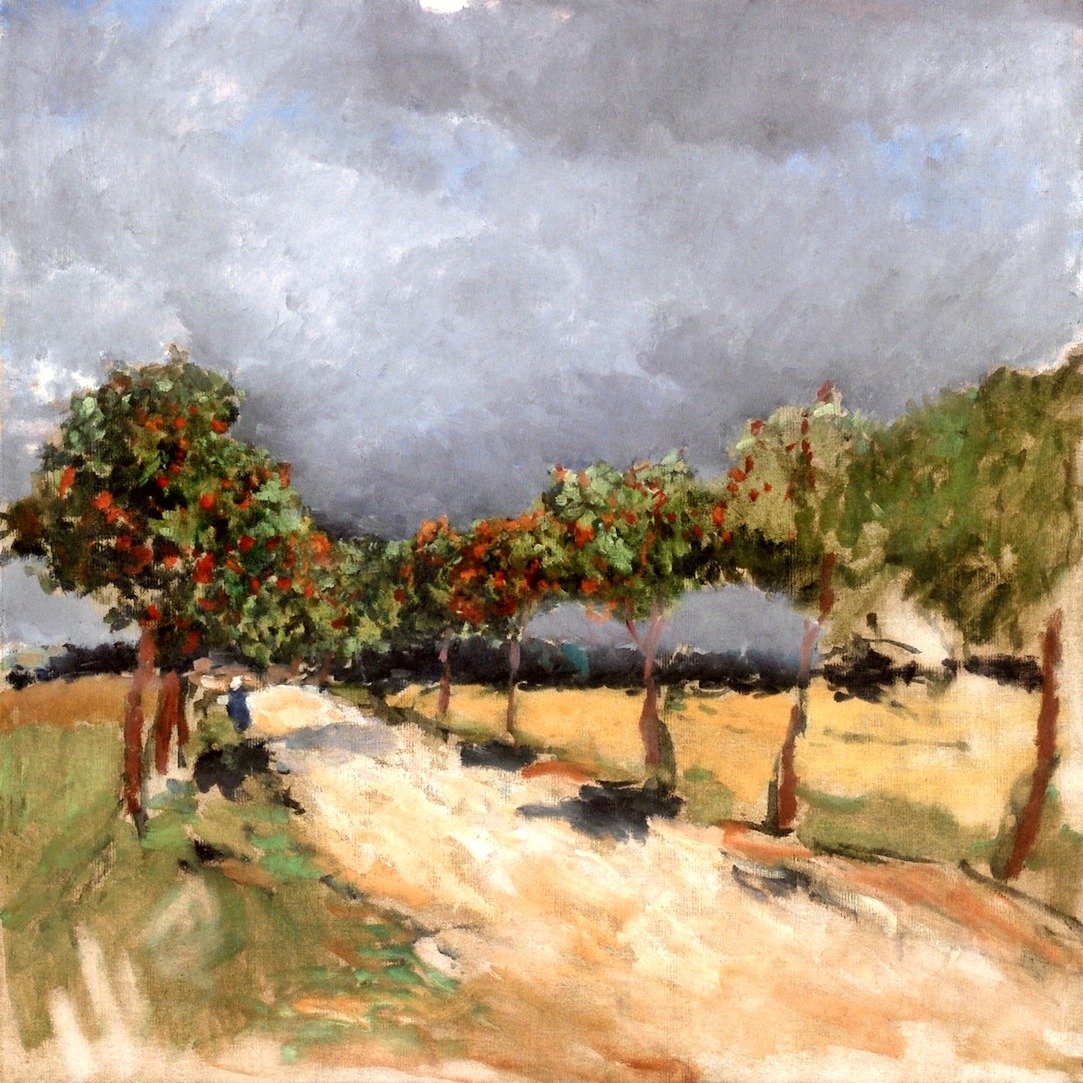 Antonín Slavíček (Prague, 1870 -1910); Road with Rowan Trees, 1908; oil on canvas,