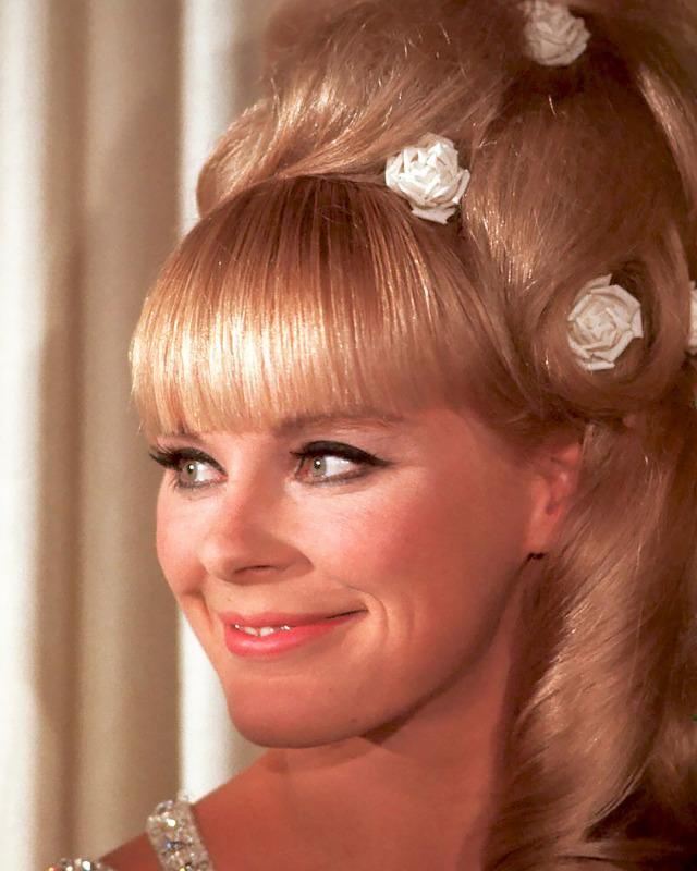 Elke Sommer at the Academy Awards ceremony in Los Angeles, California. 1966.