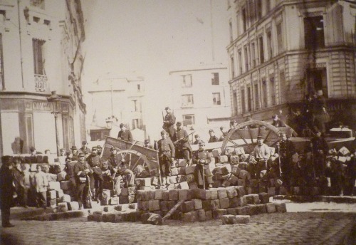 revolutionaryhopes:  gramscislashlenin:  Communards at the barricades, Paris 1871.  Beneath the cobblestones… 