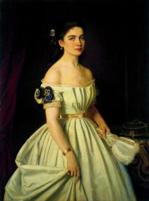 Portrait of Princess Catherine Alekseevny Vasilchikova, 1867, Ivan KramskoiMedium: oil,paper