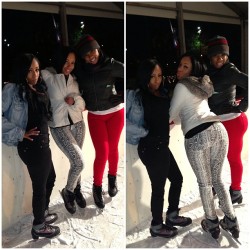 simplysheneka:  Ice skating w/ @chinababy313 &amp; @jazzylyfe (at Centennial Olympic Park) 