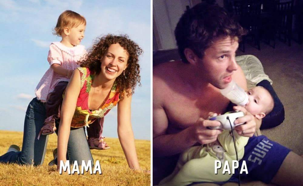 k-rlol:  Con mamá / con papá 