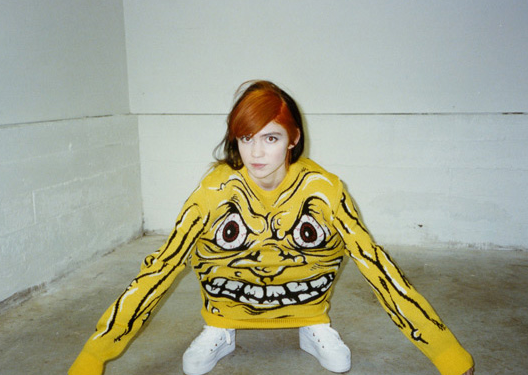 whiteynerdy:  Grimes in Jeremy Scott 