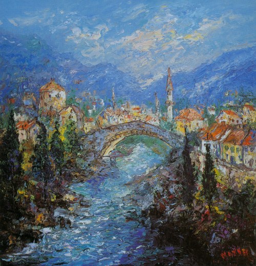 Jan Makkes (1935-1999) - The Mostar Bridge