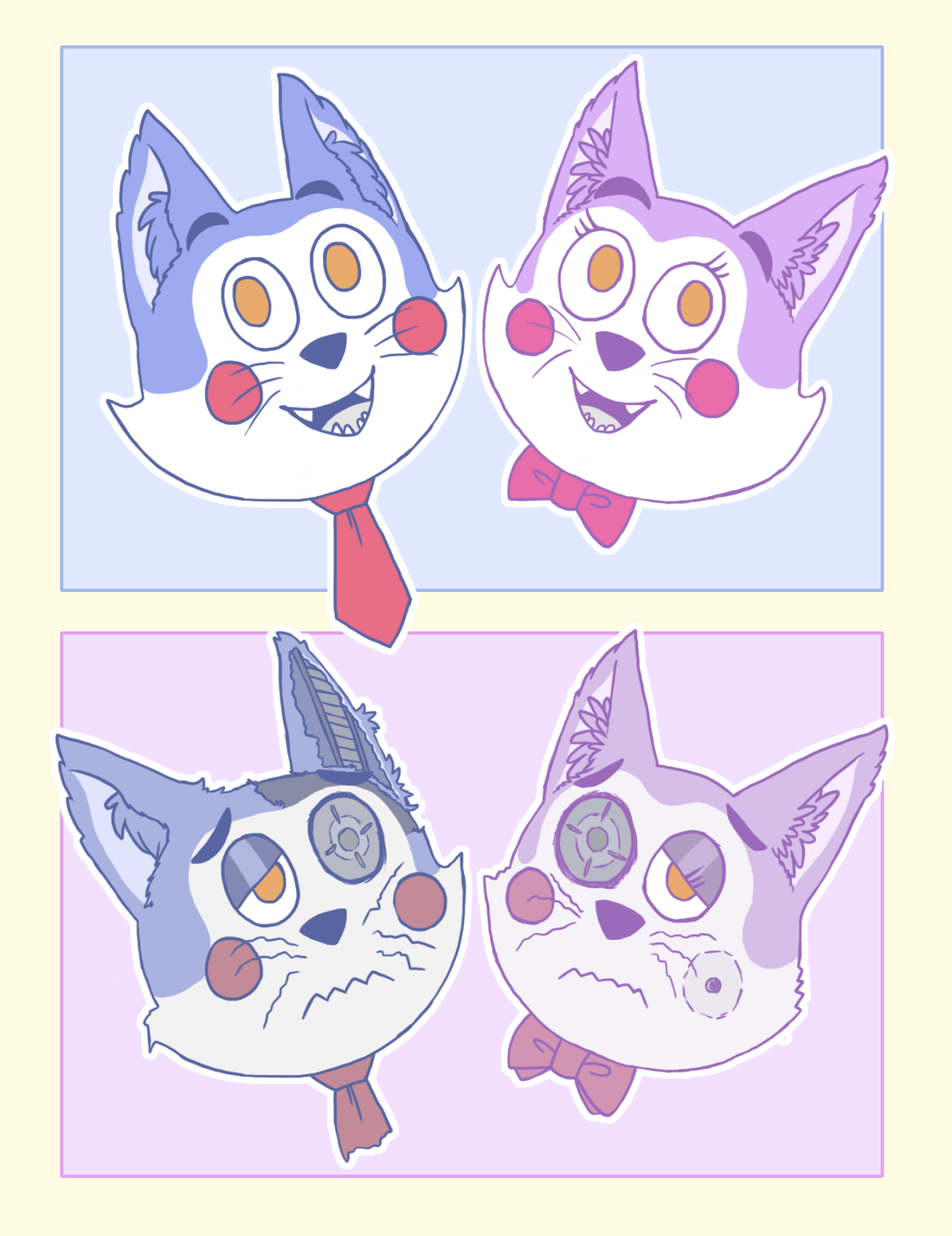 Differences between BFP's Kitty Fazcat and Cindy or Candy :  r/fivenightsatfreddys