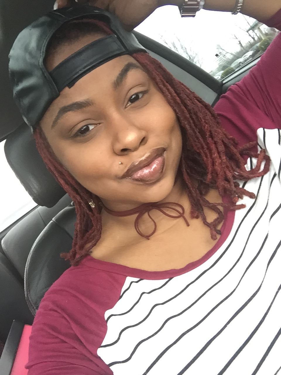 lipstickndlocs:  Happy Blackout Day ✌🏾✊🏾 dang I don’t look like I smile.