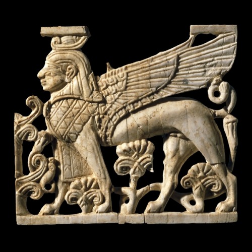 manybirdsfromthetreeoflife: Winged Sphinx Phoenician, 9th-8th century BC, Found at Fort Shalmaneser,