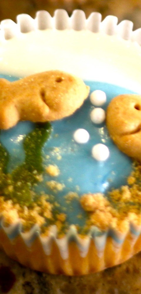 Goldfish Cracker Cupcake Adorableness
