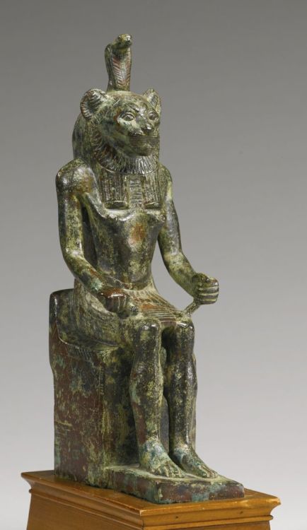 Egyptian Bronze Figure of Lion-headed Maahes, Late Period, 716-30 B.C.
