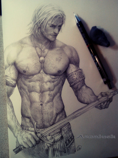 meninfantasyart: I just love to draw my Master!! by aenaluck   jfpb