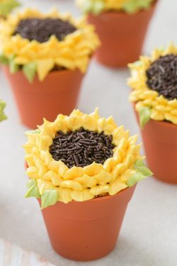 sweetoothgirl:  PUMPKIN SPICE SUNFLOWER CUPCAKES