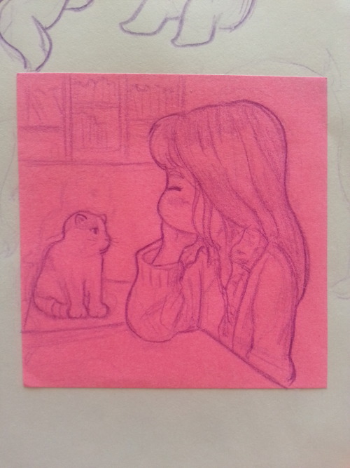 Little wheein and Kkomo in a post-it!