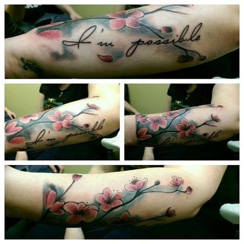 fuckyeahtattoos:  “Nothing in the world is impossible. The word itself says ‘I’m possible.’” - Audrey Hepburn My daily reminder that I can and will do anything I set my mind to. I’m possible.Done by Ray at Club Tattoo in Mesa, Arizona. 