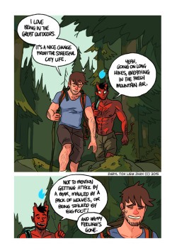 tohdaryl:  tobiasandguy:  028 - The Great Outdoors - Part 01 Enjoy the first of this five part mini-story of Toby and Guy’s hiking trip. next  hue hue hue 