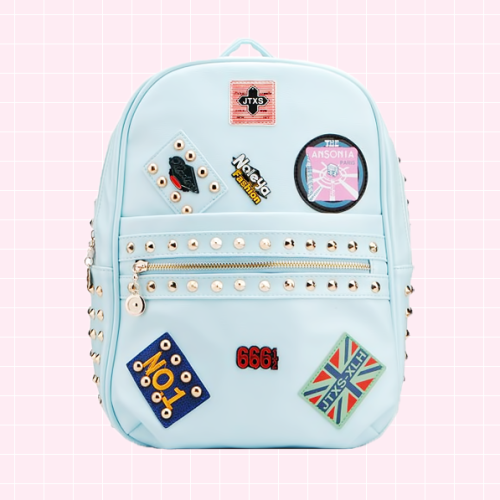 miukie:school badge backpack + small cat bag | discount code: milky