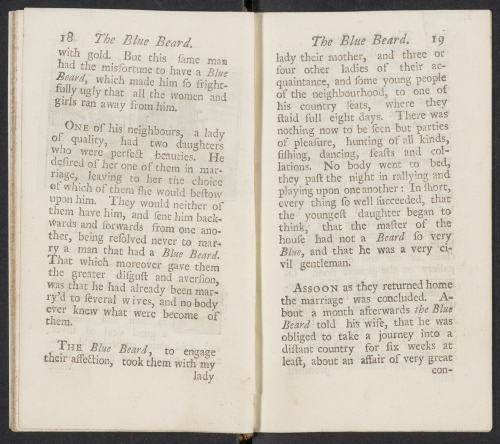 Perrault, C. (1729). Histories, or tales of past times. London: J. Pote. Donated by Houghton Library