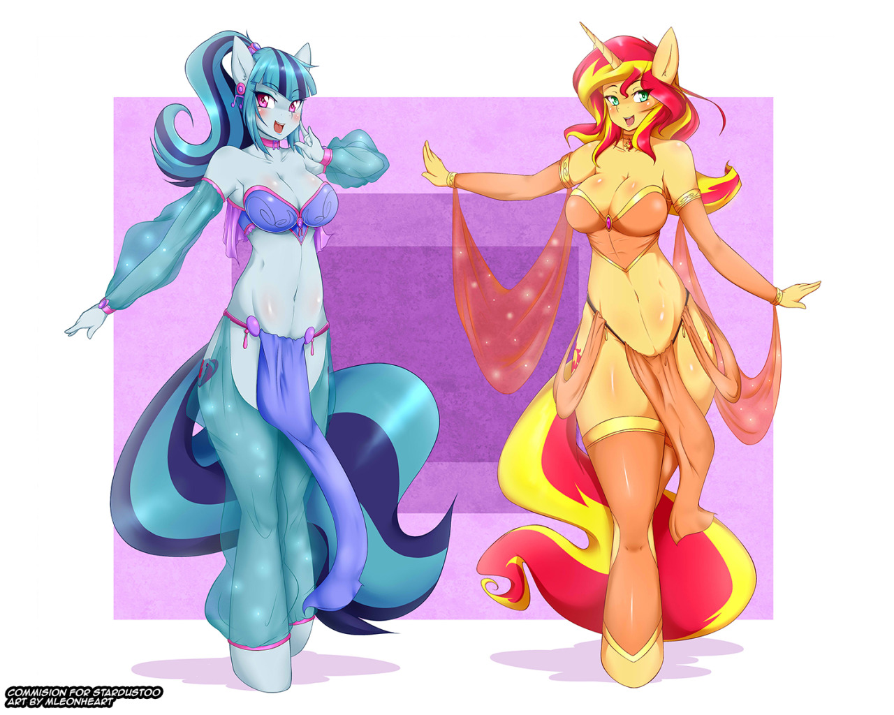 mleonheart:  Commission for Stardust00 Art by MLeonheart  my pony waifus~ &lt;3