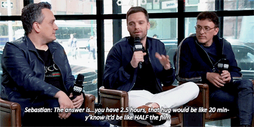 kittyseb:Sebastian Stan and Joe Russo on Bucky and Steve’s reunion in Avengers: Infinity War