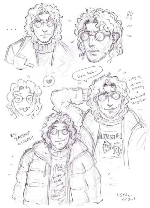 some otacon sketches bc i haven’t drawn him much + i gotta figure him out