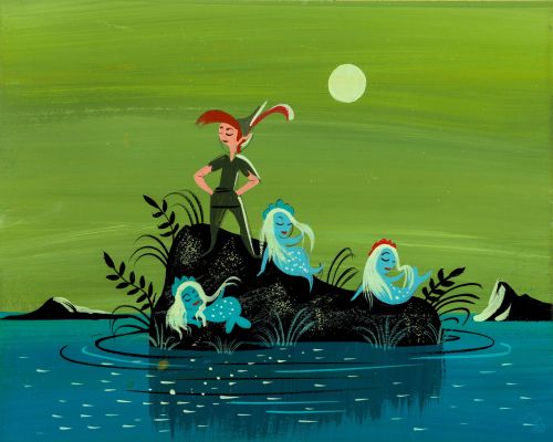 Mermaid Lagoon - Peter Panconcept Art By Mary Blair (c.1951)
