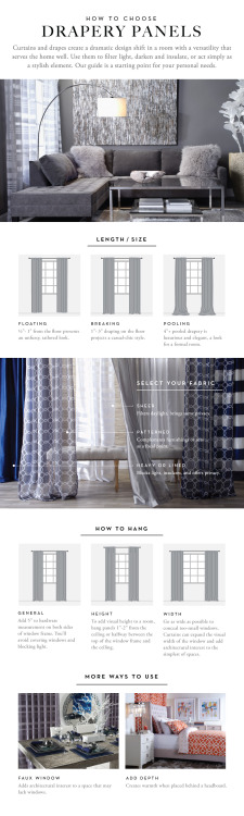 zgallerie:  Not sure how to choose the right drapery panels for your space? Check out our latest guide for tips, uses, and shop for panels here. 