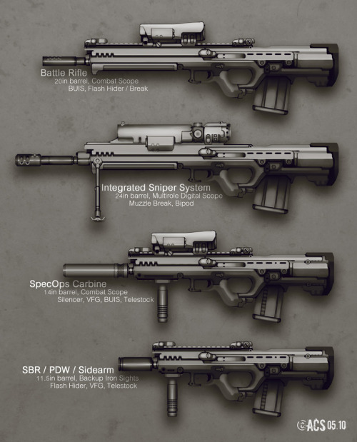 gunrunnerhell:  Adapted Rifle Variants - Shimmering-Sword (Anthony Scroggins)