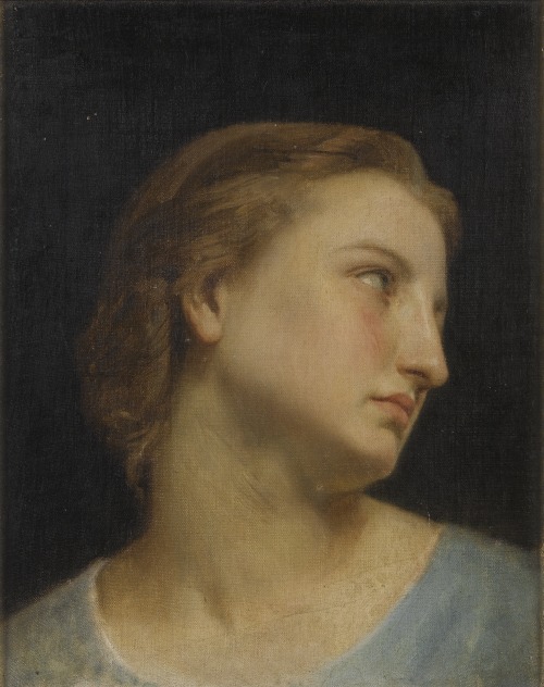 catonhottinroof:William Adolphe Bouguereau  Study of a Woman’s Head (Philomèle et Progné), 1861
