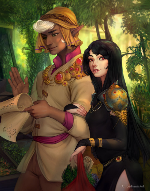 amberharrisart:    Finally finished this! Characters belong to me and my boyfriend, @drakelake-art and are part of an ongoing project we are working on :)   