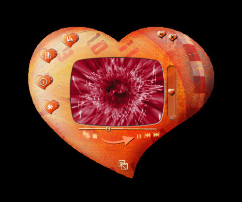 never-obsolete:Windows Media Player skins - Heart