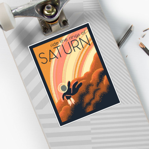 sp8cebit: SATURN Space Tourism/Travel PosterRide the rings of Saturn!  The poster series contin