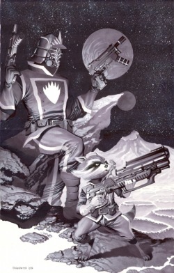 westcoastavengers:  Starlord and Rocket Racoon by Chris Stecens