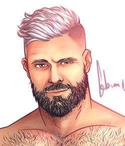 artbyfab:  #art #arte #artbyfab #gay #gayart #scruffy #scruffy #gayilustracion #gayillustration #hairychest #gayman #gaydaddy #gaydaddybear #gaybear #gaybeard #gaybearded #beard #bearded #digital #digitalart #closeup #sexy #sexyhunk  Lights on my lastest