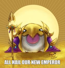 shuriman-emperor:  blue-eyes-barbarian:  &ldquo;Oh Gods… it´s begin…. &rdquo;  / I, for one, welcome our new poro overlords. / 